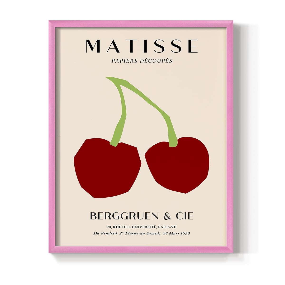 Matisse CLI Framed Print in Pink Solid Wood 8 x 10 Framed Print