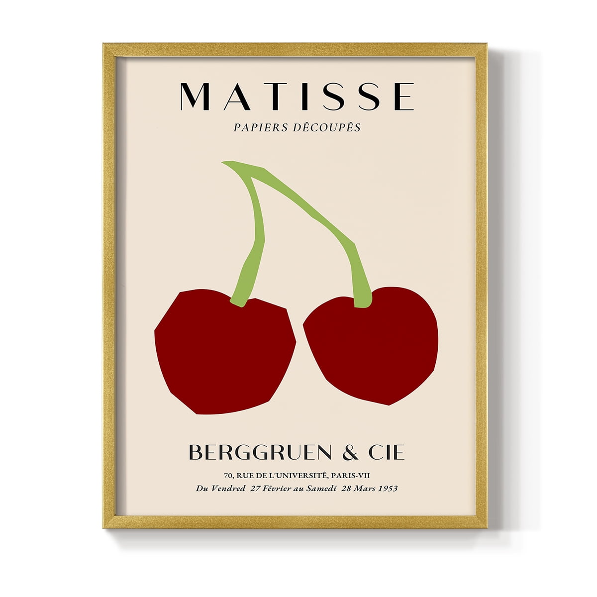 Matisse CLI Framed Print in Gold Solid Wood 8 x 10 Framed Print