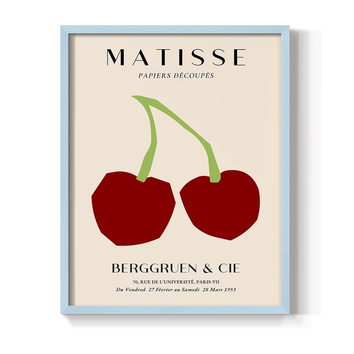 Matisse CLI Framed Print in Blue Solid Wood 8 x 10 Framed Print