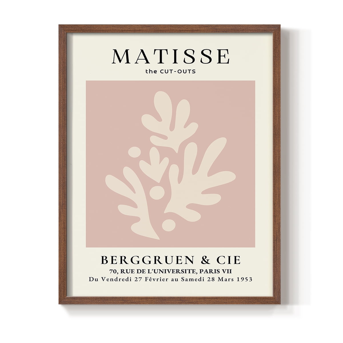 Matisse CLII Framed Print in Brown Solid Wood 11 x 14 Framed Print