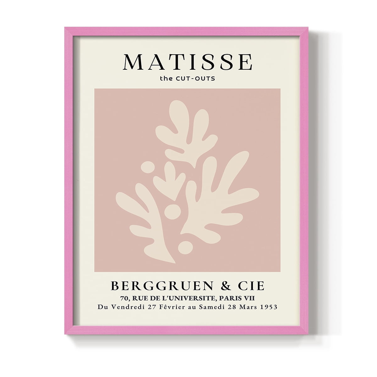Matisse CLII Framed Print in Pink Solid Wood 11 x 14 Framed Print