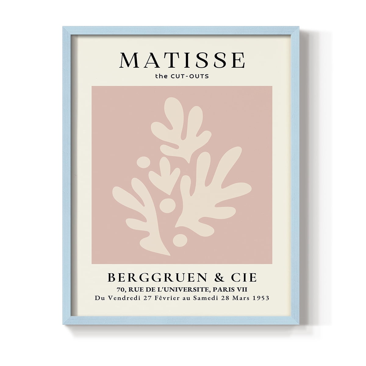 Matisse CLII Framed Print in Blue Solid Wood 11 x 14 Framed Print