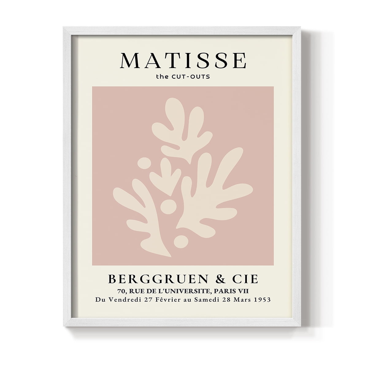 Matisse CLII Framed Print in White Solid Wood 16 x 20 Framed Print