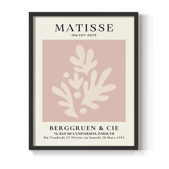 Matisse CLII Framed Print in Black Solid Wood 22 x 28 Framed Print