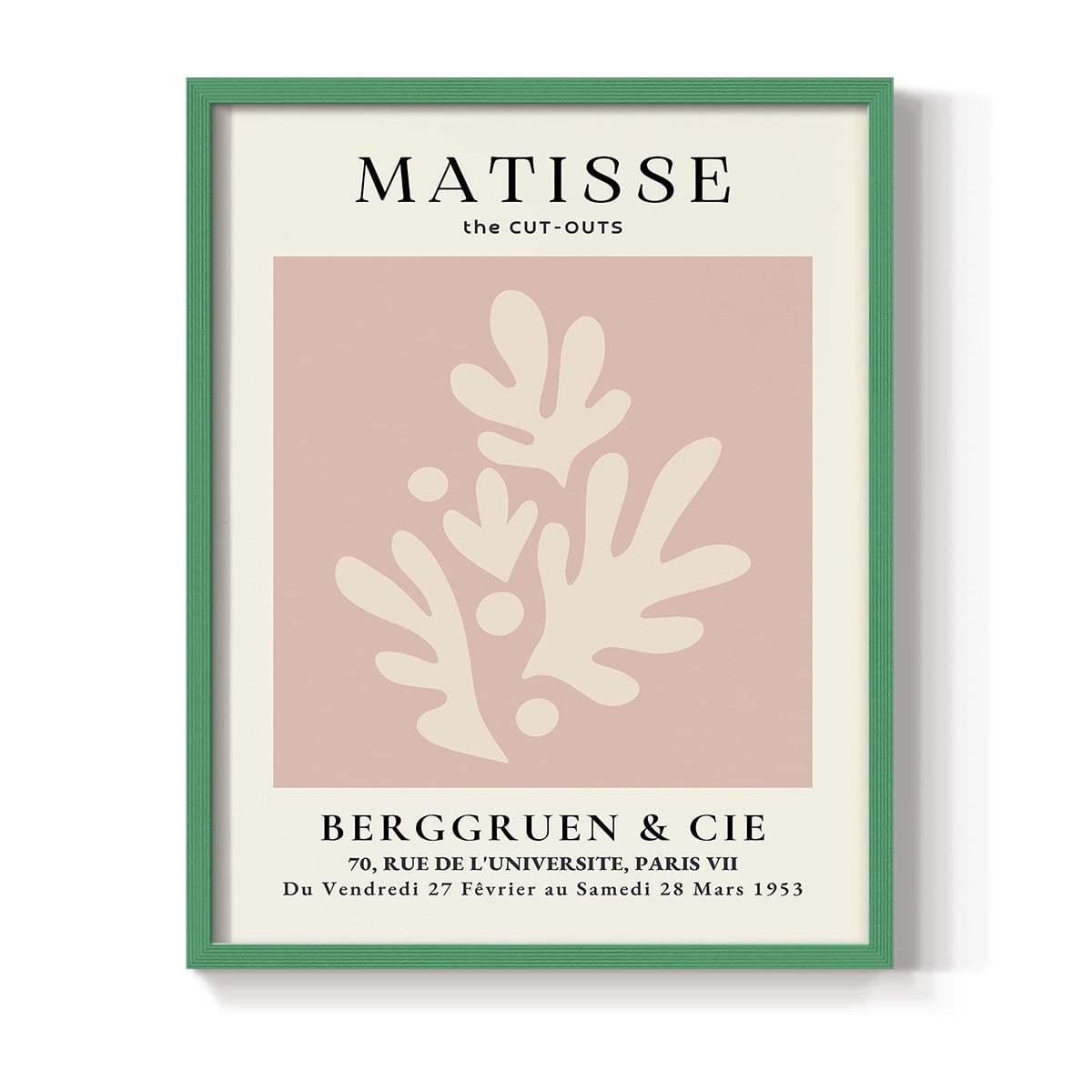 Matisse CLII Framed Print in Green Solid Wood 8 x 10 Framed Print