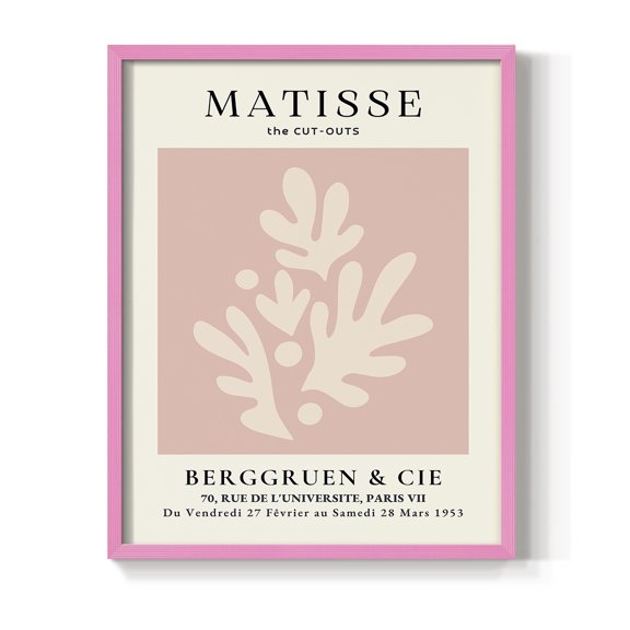 Matisse CLII Framed Print in Pink Solid Wood 8 x 10 Framed Print