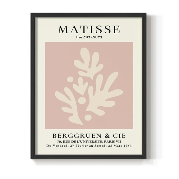 Matisse CLII Framed Print in Black Solid Wood 8 x 10 Framed Print
