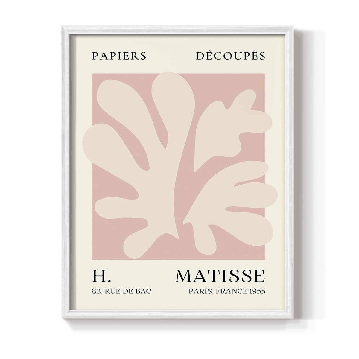 Matisse CLIII Framed Print in White Solid Wood 11 x 14 Framed Print