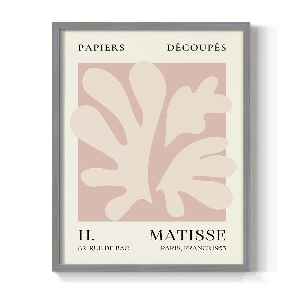 Matisse CLIII Framed Print in Gray Solid Wood 22 x 28 Framed Print