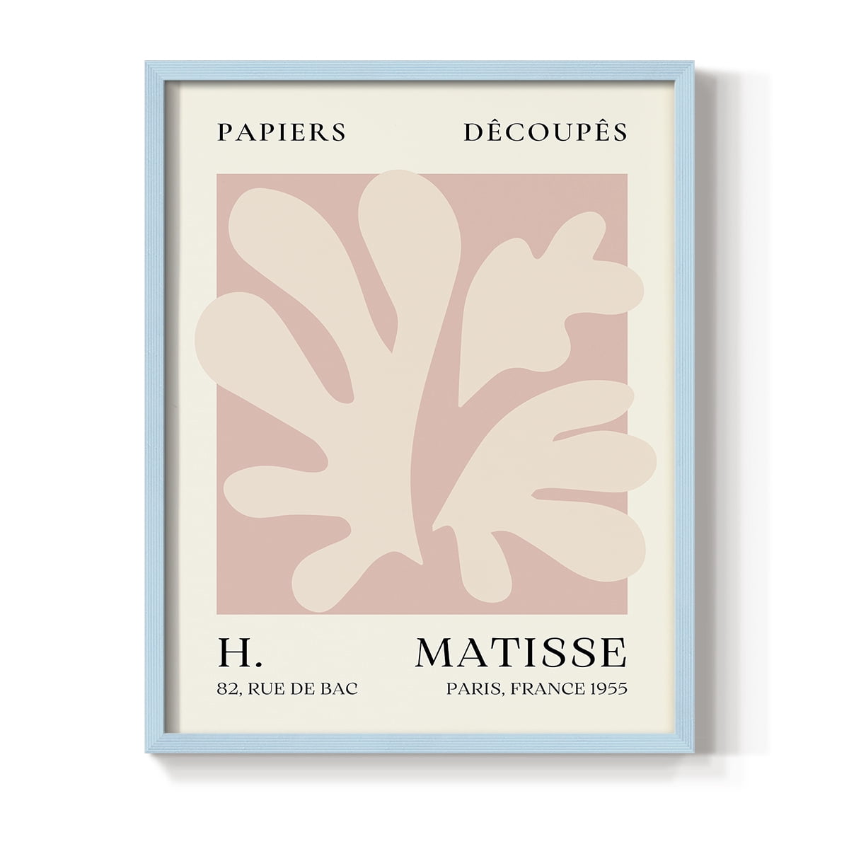 Matisse CLIII Framed Print in Blue Solid Wood 8 x 10 Framed Print
