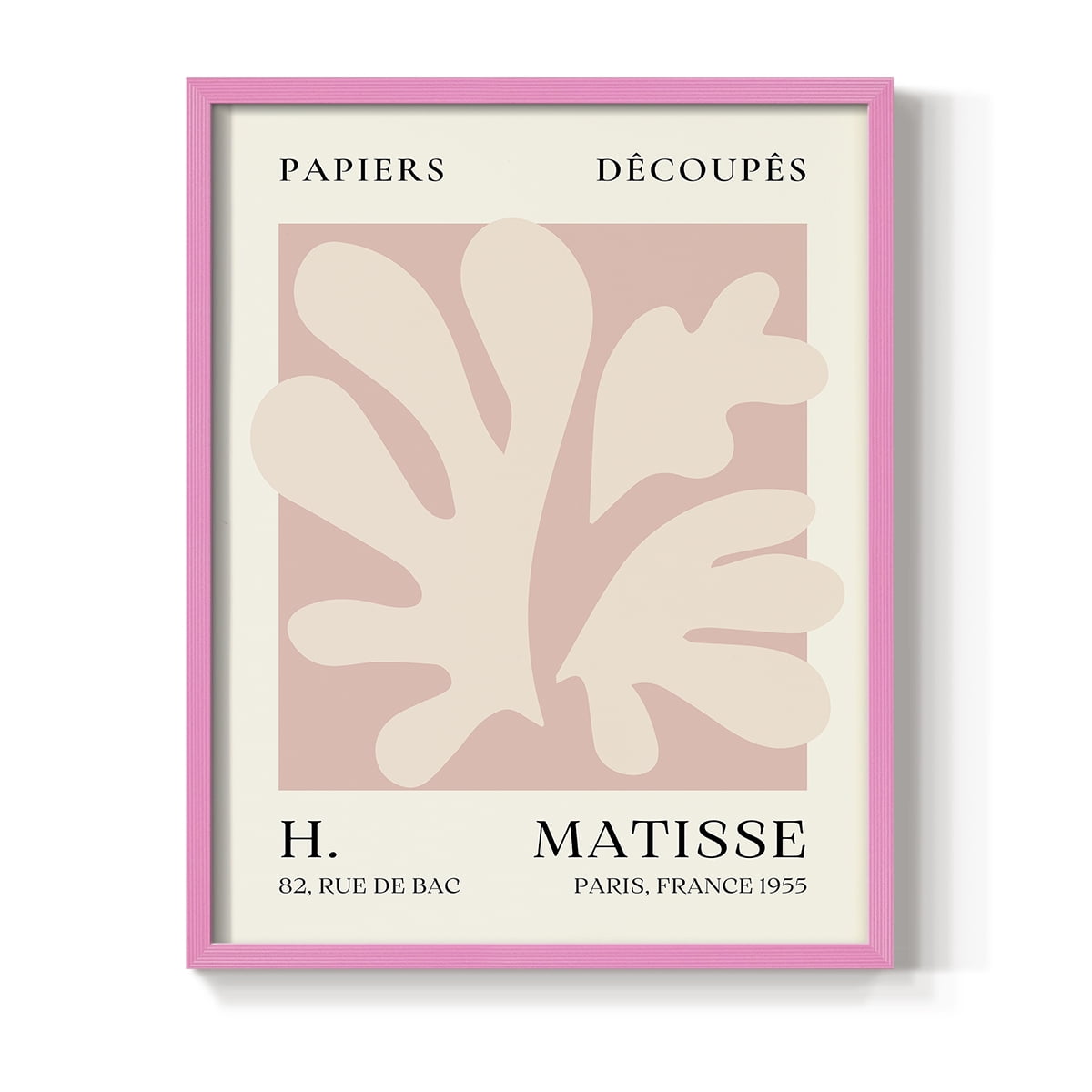 Matisse CLIII Framed Print in Pink Solid Wood 8 x 10 Framed Print