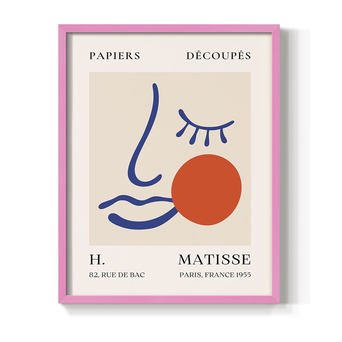 Matisse CLIX Framed Print in Pink Solid Wood 8 x 10 Framed Print