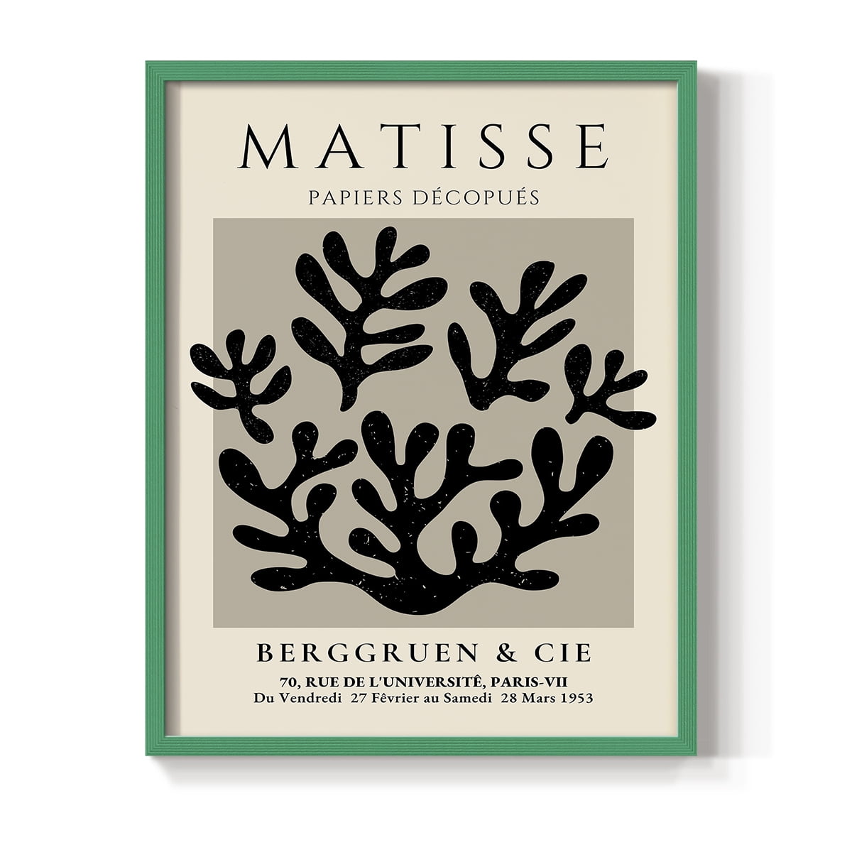 Matisse CLV Framed Print in Green Solid Wood 11 x 14 Framed Print