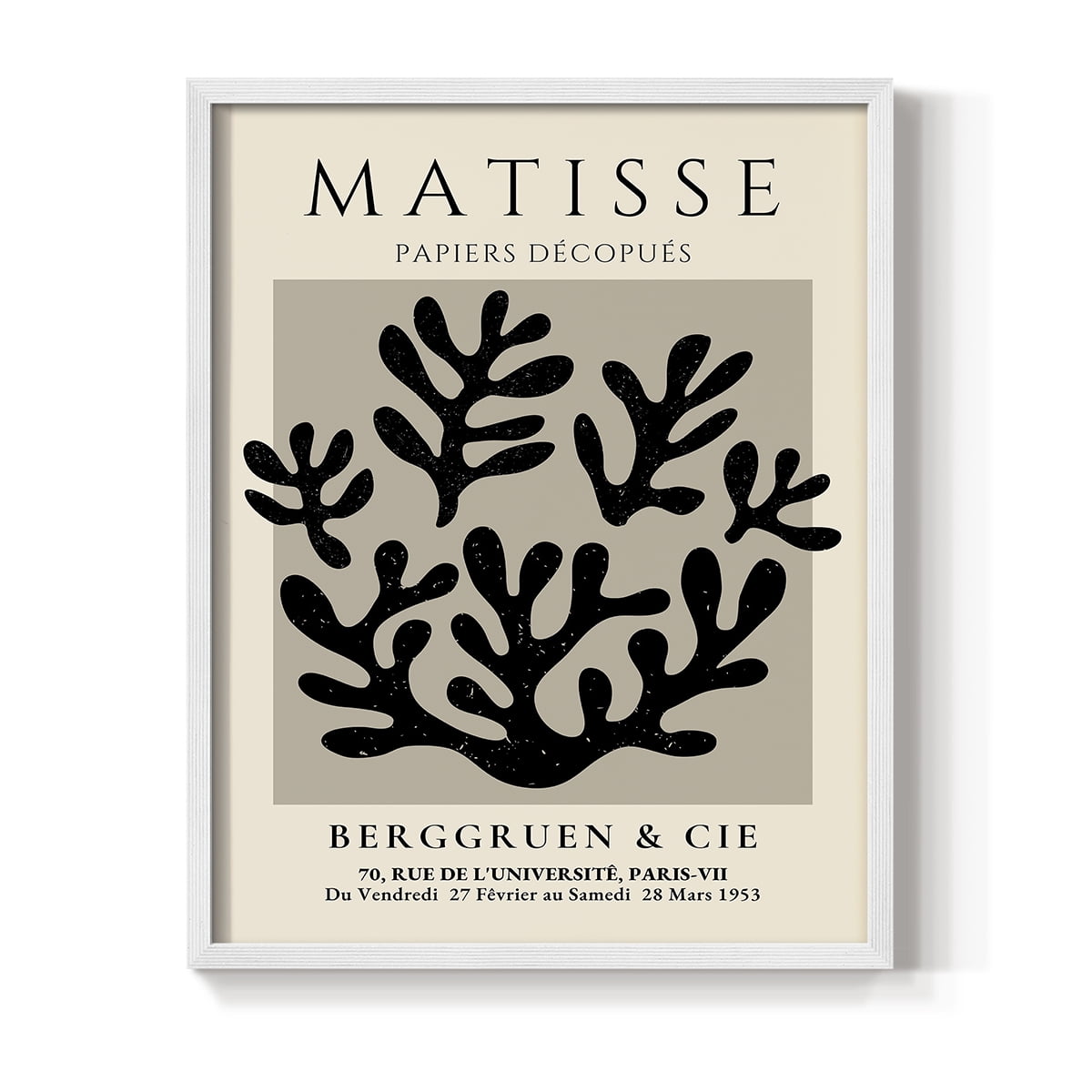 Matisse CLV Framed Print in White Solid Wood 11 x 14 Framed Print