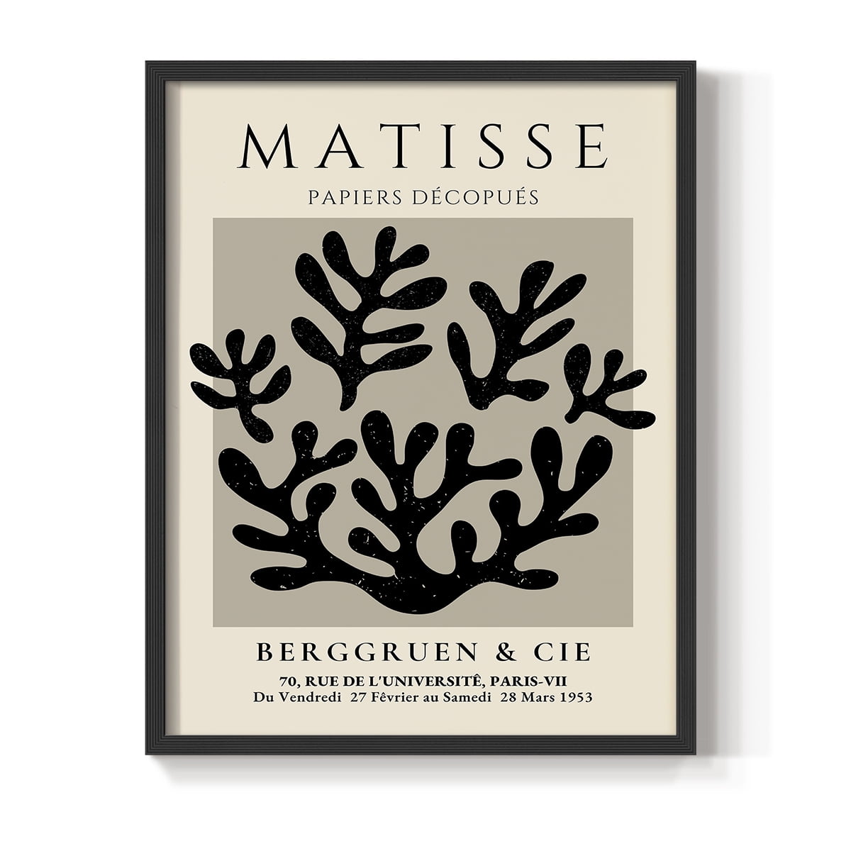 Matisse CLV Framed Print in Black Solid Wood 22 x 28 Framed Print