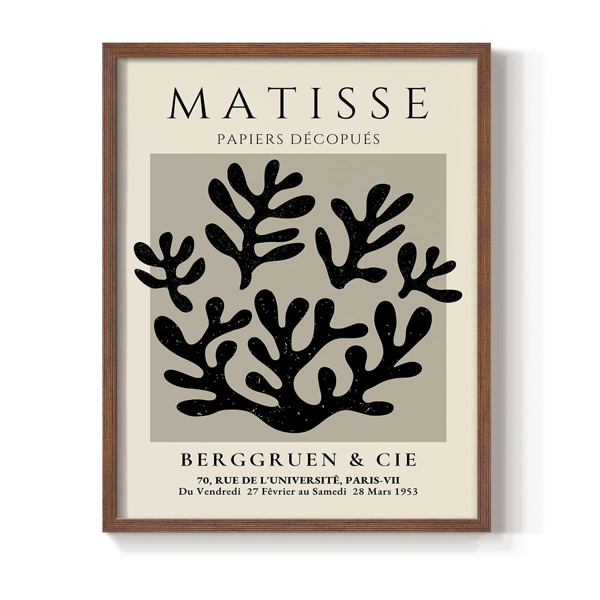 Matisse CLV Framed Print in Brown Solid Wood 8 x 10 Framed Print
