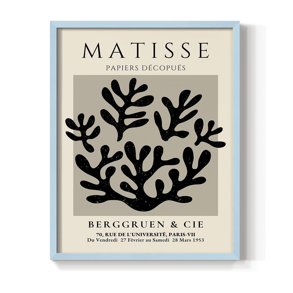 Matisse CLV Framed Print in Blue Solid Wood 8 x 10 Framed Print