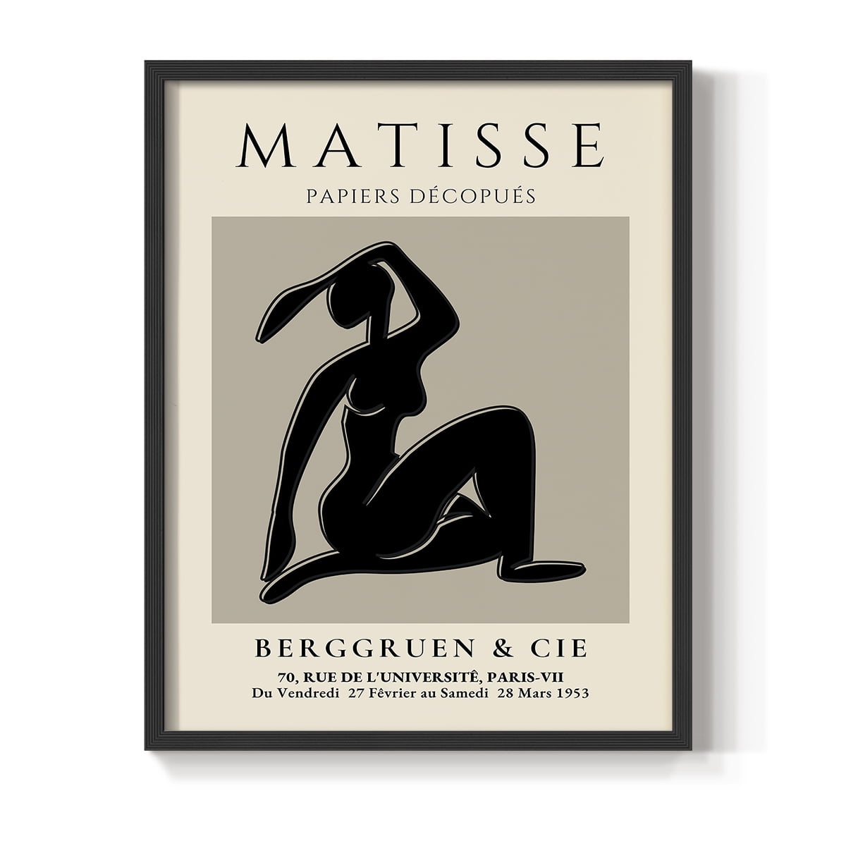 Matisse CLVI Framed Print in Black Solid Wood 11 x 14 Framed Print