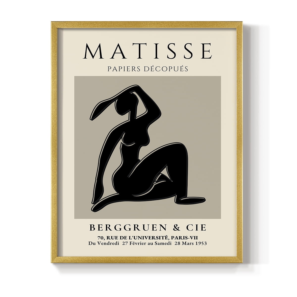 Matisse CLVI Framed Print in Gold Solid Wood 22 x 28 Framed Print