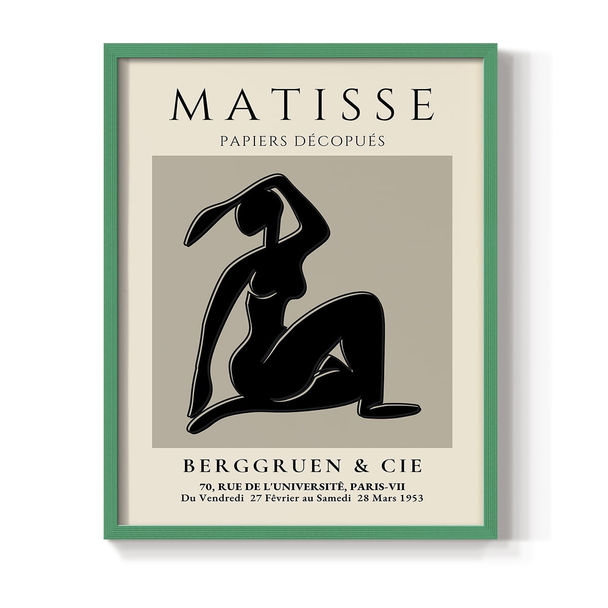 Matisse CLVI Framed Print in Green Solid Wood 22 x 28 Framed Print