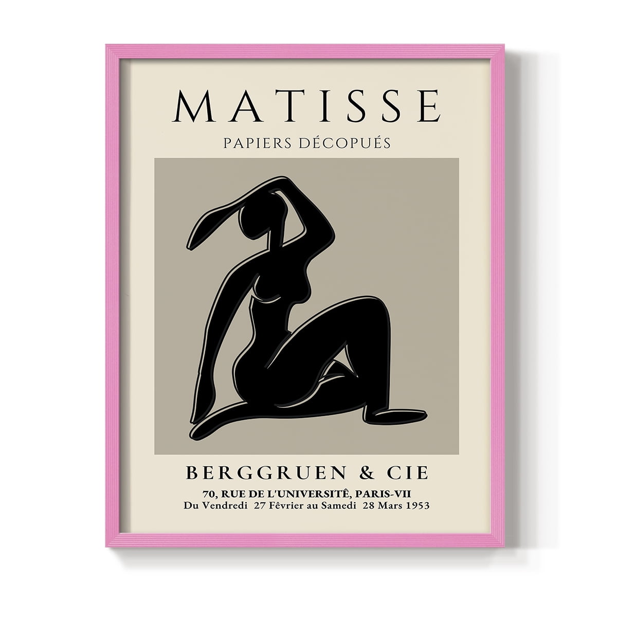 Matisse CLVI Framed Print in Pink Solid Wood 8 x 10 Framed Print