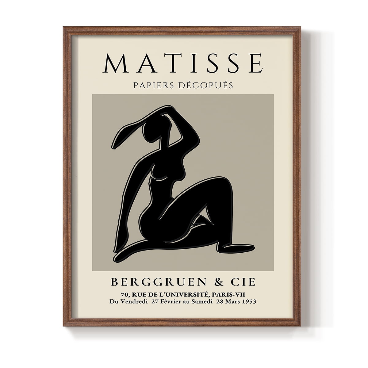 Matisse CLVI Framed Print in Brown Solid Wood 8 x 10 Framed Print