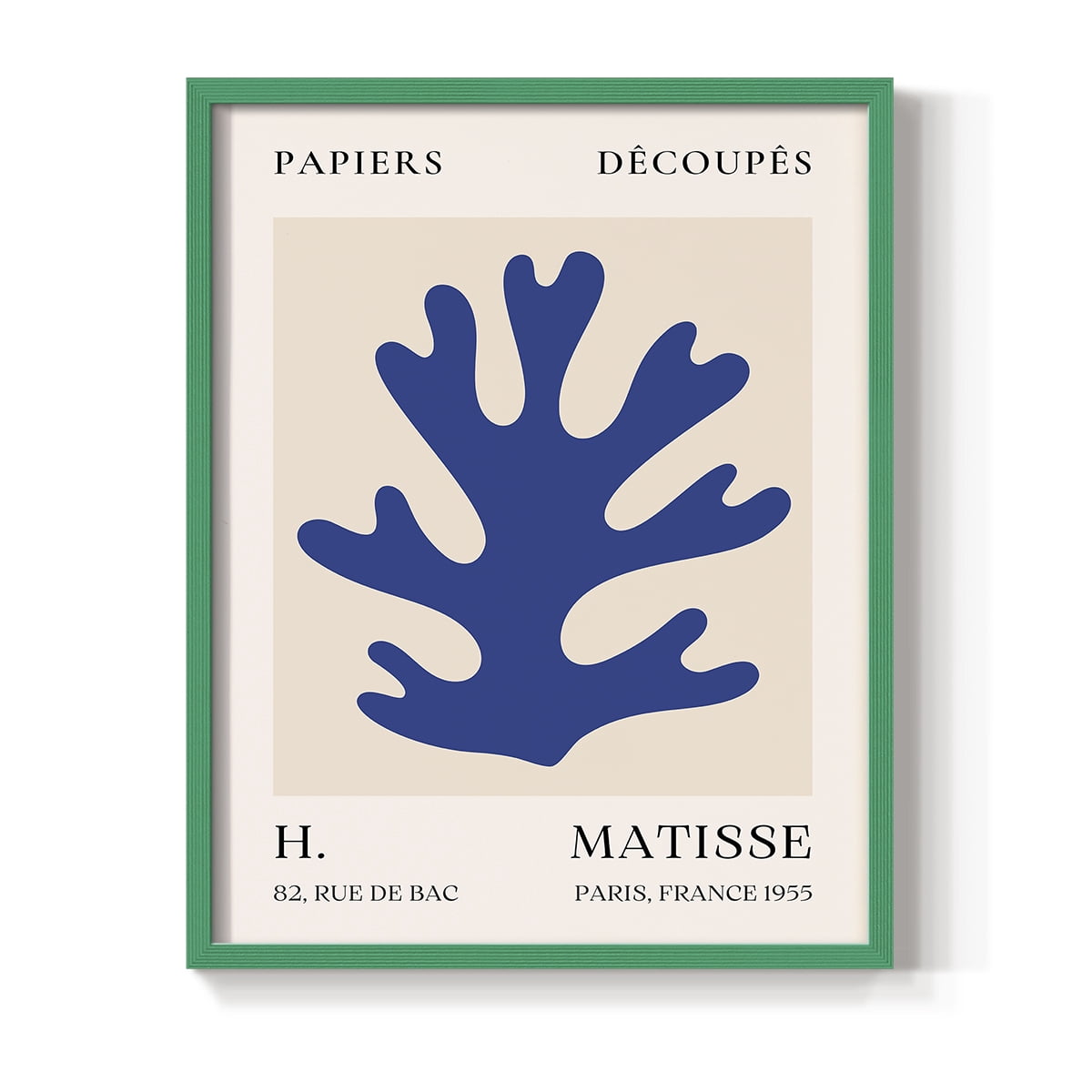 Matisse CLVII Framed Print in Green Solid Wood 11 x 14 Framed Print