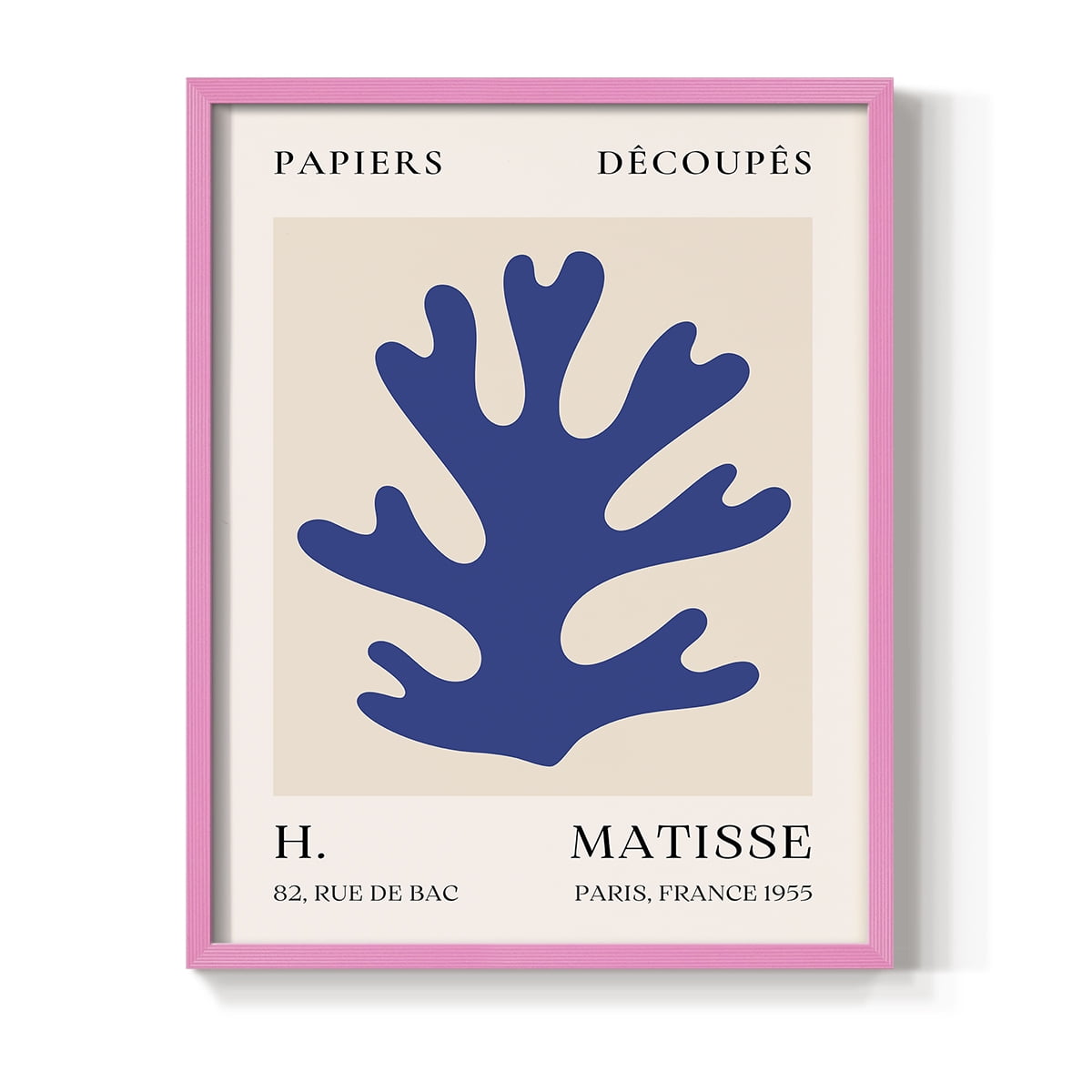 Matisse CLVII Framed Print in Pink Solid Wood 11 x 14 Framed Print