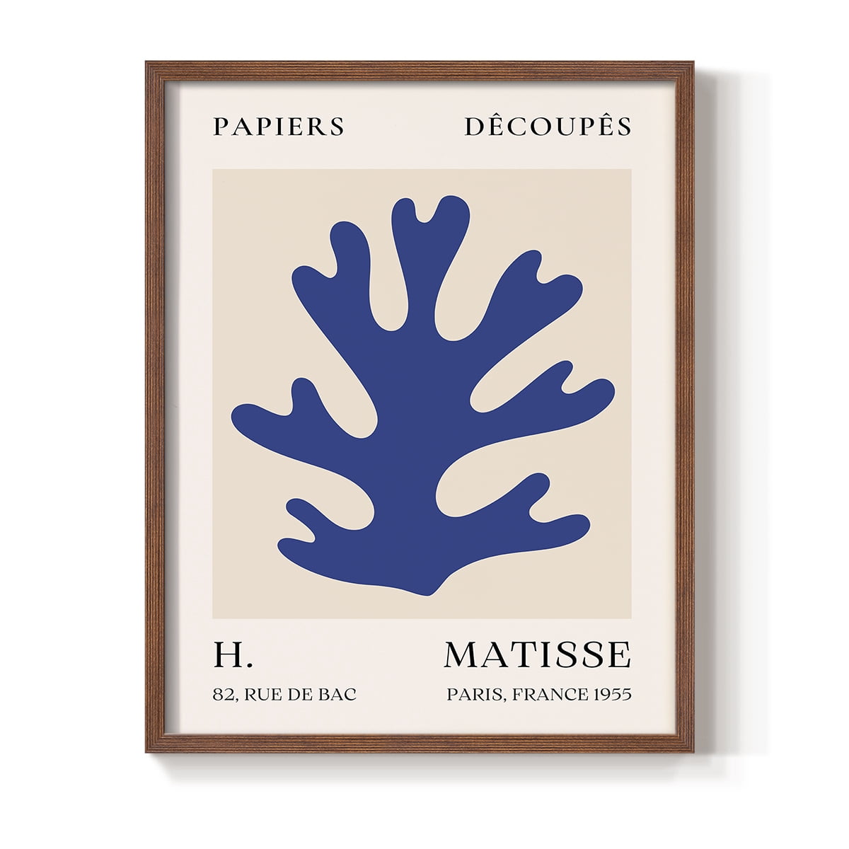 Matisse CLVII Framed Print in Brown Solid Wood 8 x 10 Framed Print