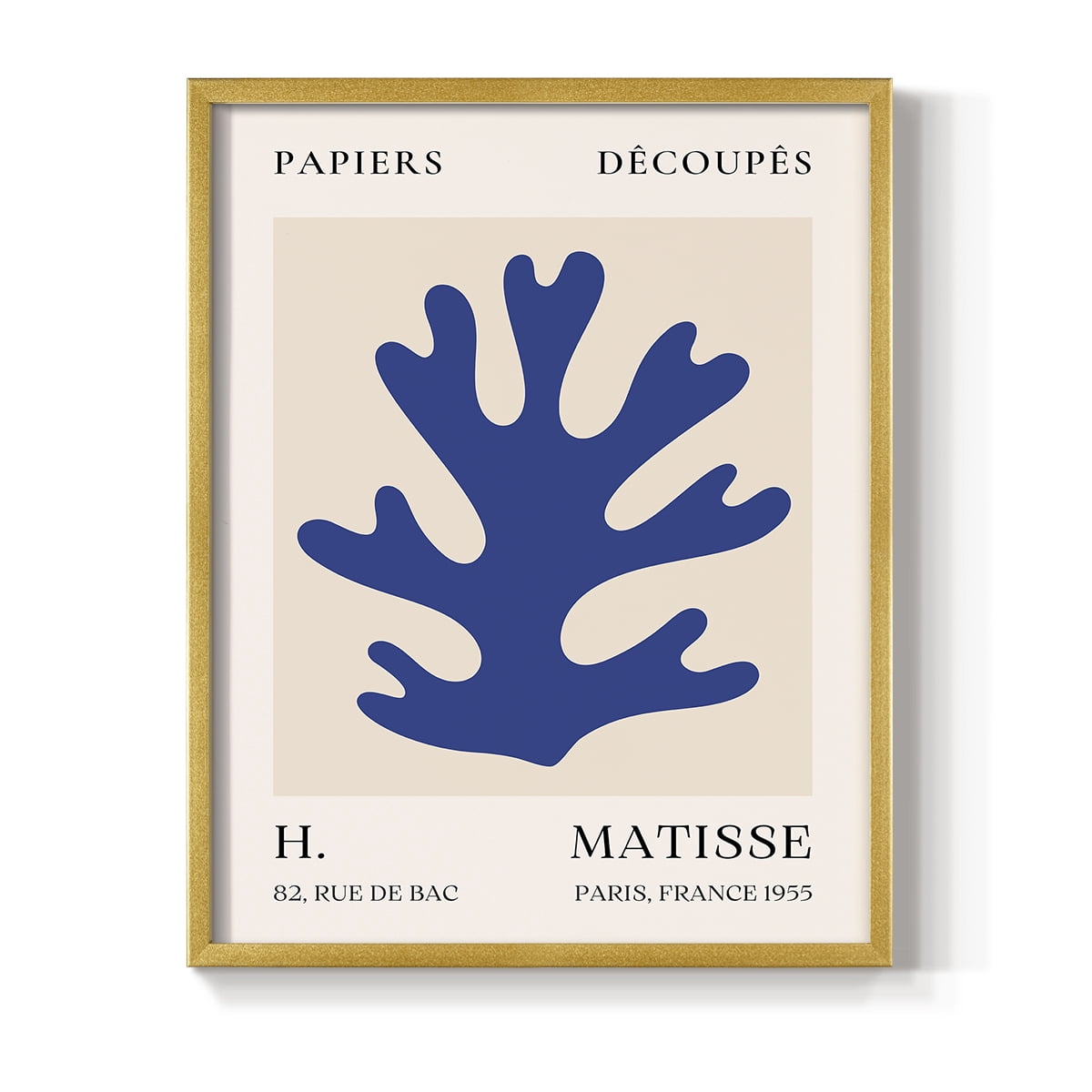 Matisse CLVII Framed Print in Gold Solid Wood 8 x 10 Framed Print