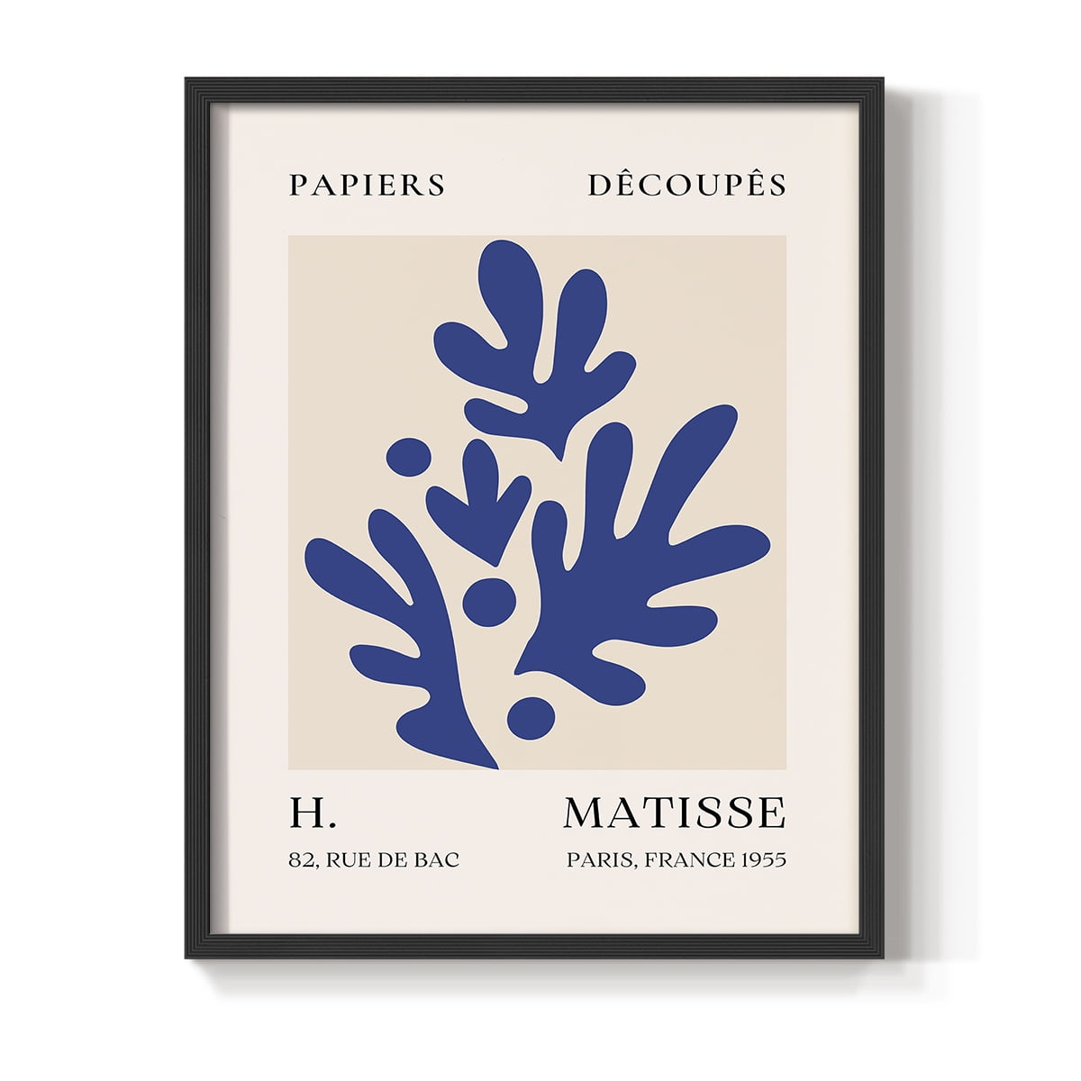 Matisse CLVIII Framed Print in Black Solid Wood 22 x 28 Framed Print