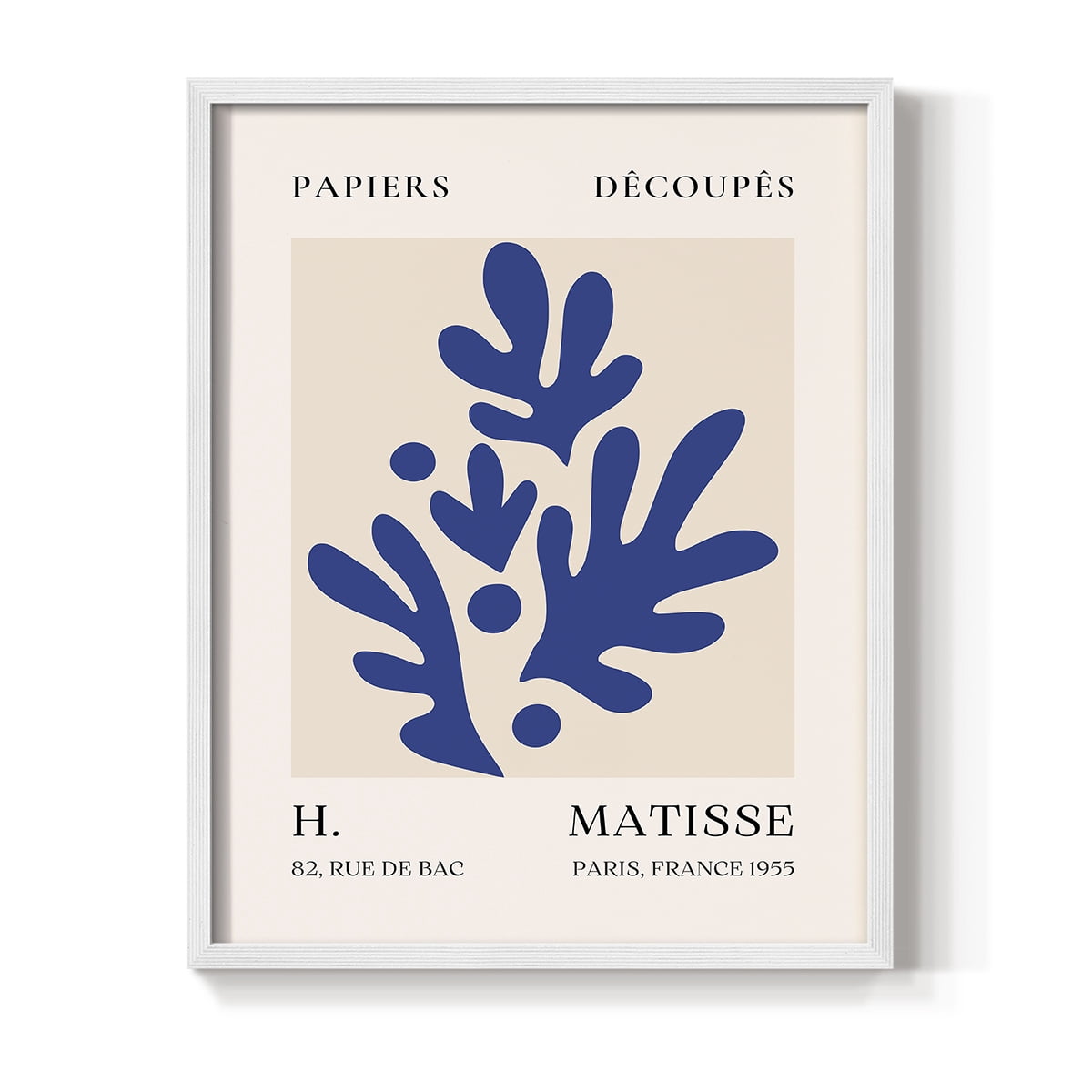 Matisse CLVIII Framed Print in White Solid Wood 8 x 10 Framed Print