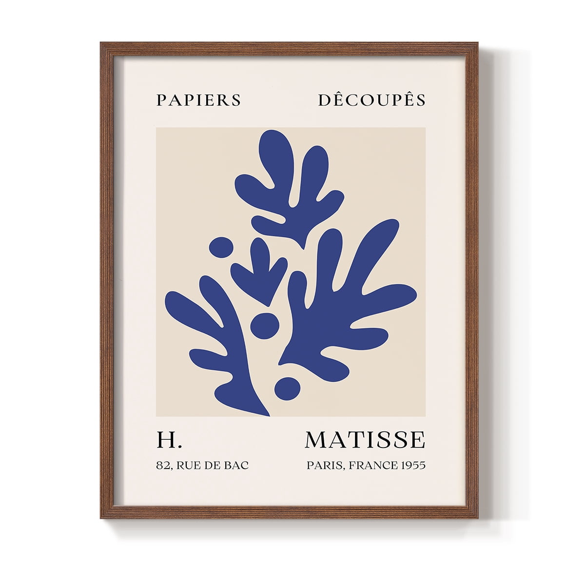 Matisse CLVIII Framed Print in Brown Solid Wood 8 x 10 Framed Print