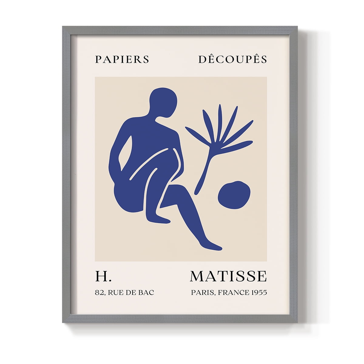 Matisse CLX Framed Print in Gray Solid Wood 8 x 10 Framed Print