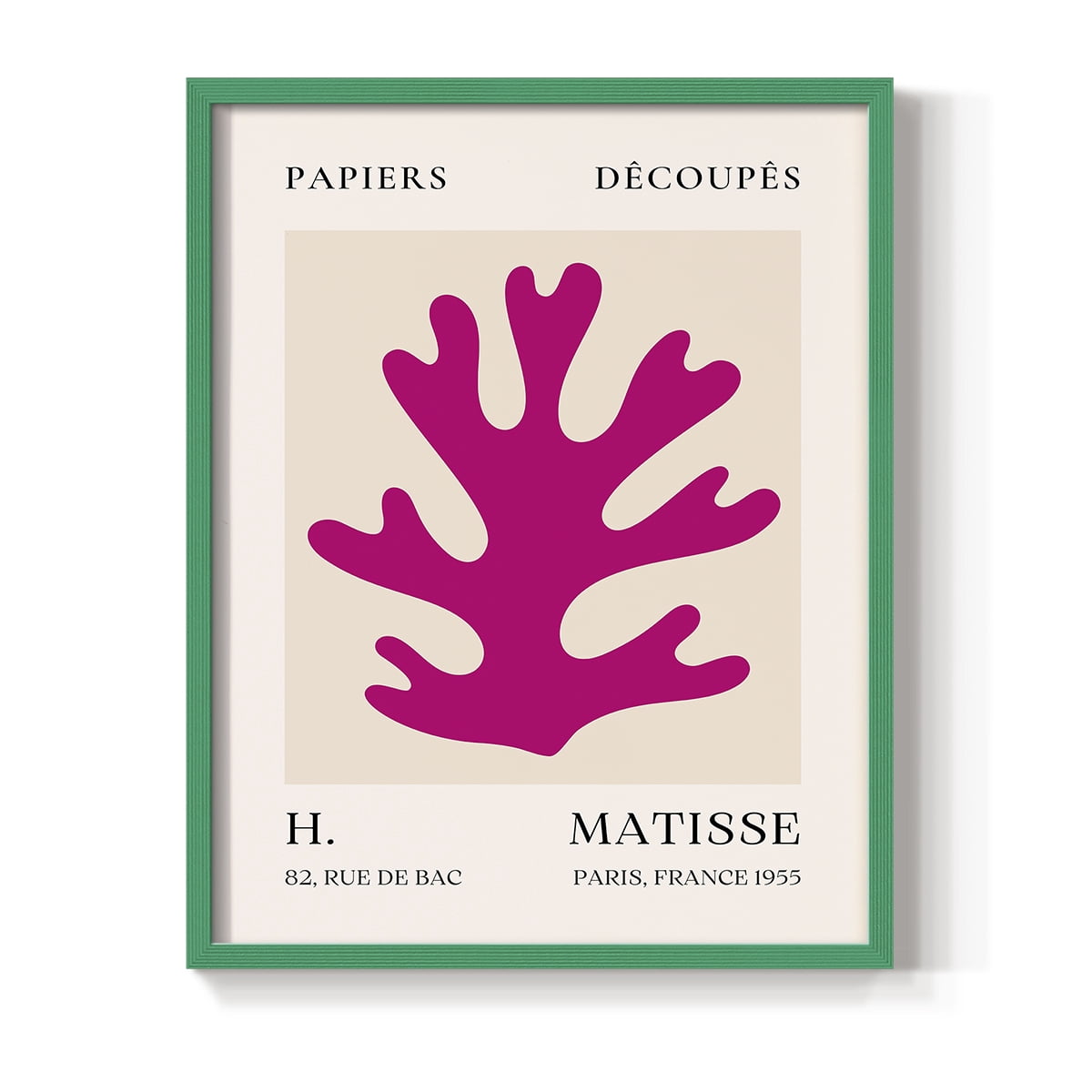 Matisse CLXI Framed Print in Green Solid Wood 11 x 14 Framed Print