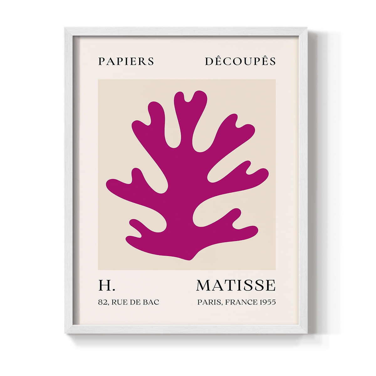 Matisse CLXI Framed Print in White Solid Wood 16 x 20 Framed Print