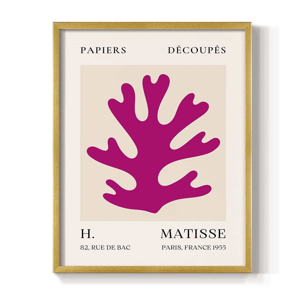 Matisse CLXI Framed Print in Gold Solid Wood 22 x 28 Framed Print