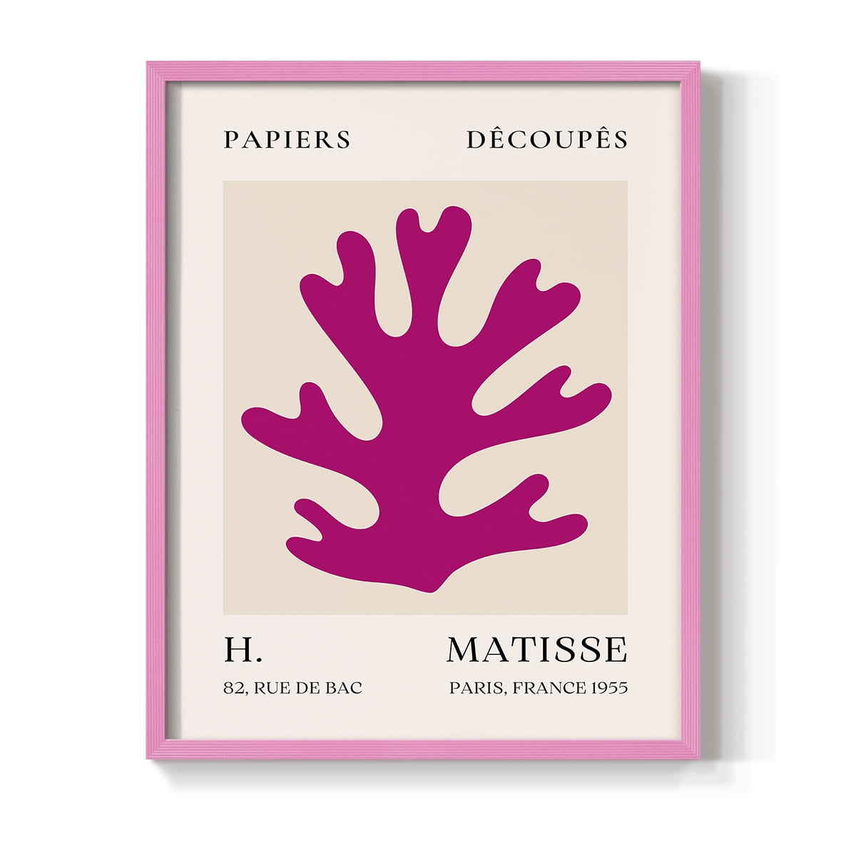 Matisse CLXI Framed Print in Pink Solid Wood 22 x 28 Framed Print