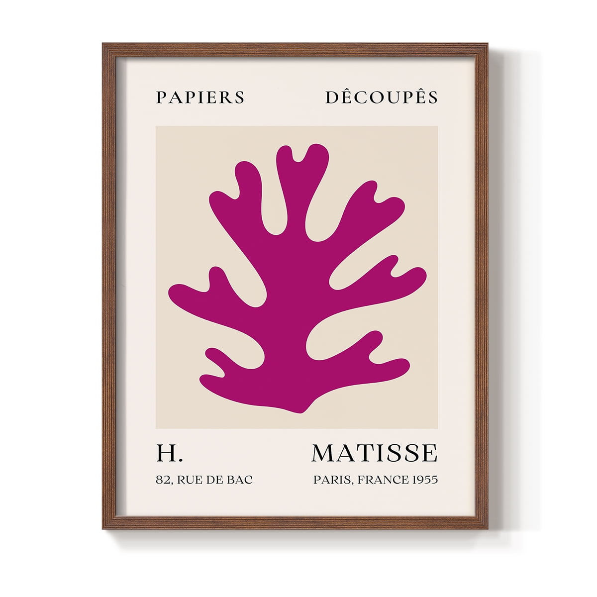 Matisse CLXI Framed Print in Brown Solid Wood 8 x 10 Framed Print