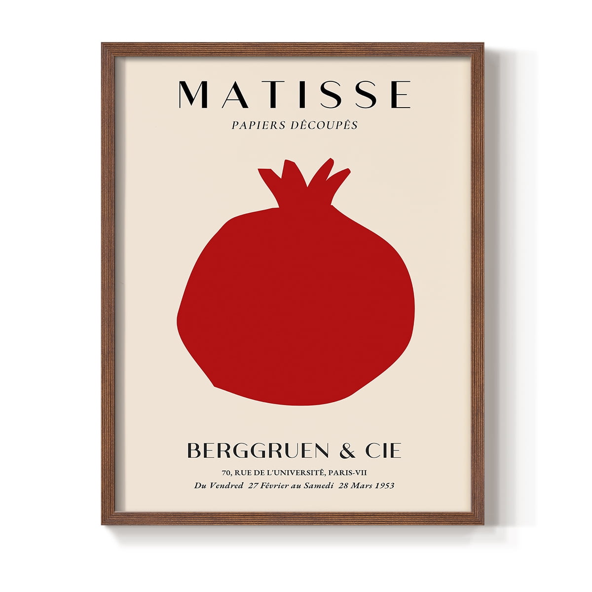 Matisse CLXII Framed Print in Brown Solid Wood 11 x 14 Framed Print