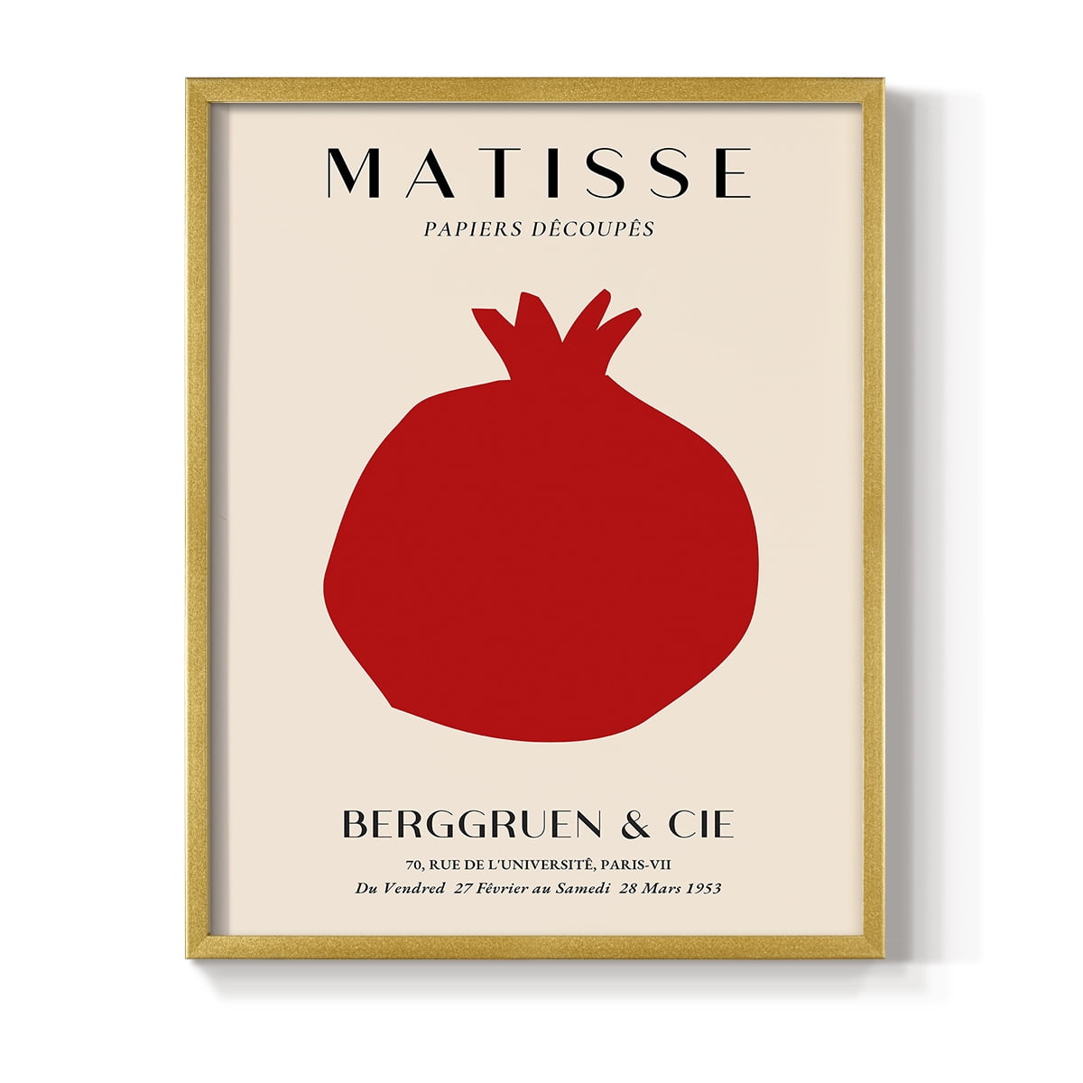 Matisse CLXII Framed Print in Gold Solid Wood 8 x 10 Framed Print