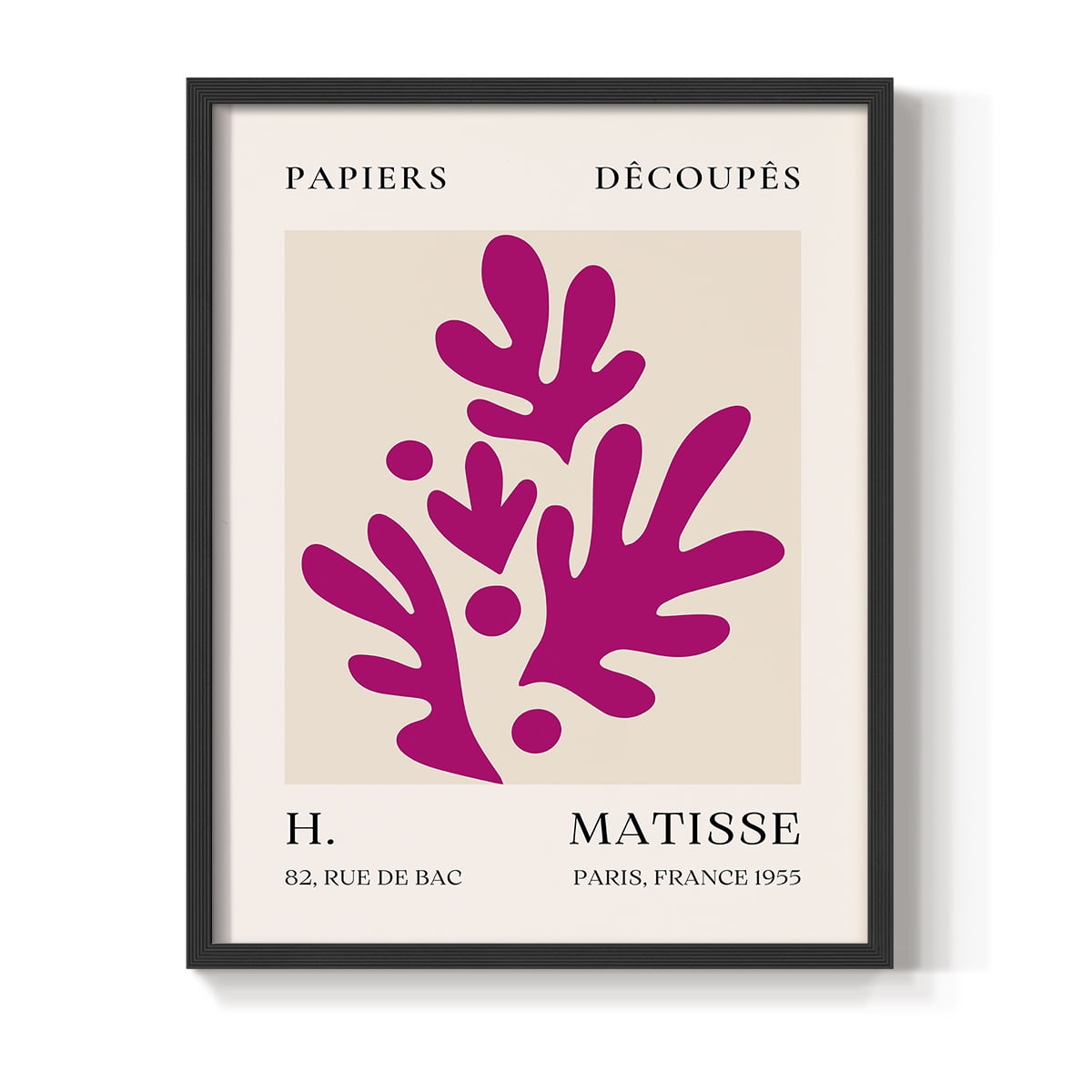 Matisse CLXIII Framed Print in Black Solid Wood 22 x 28 Framed Print