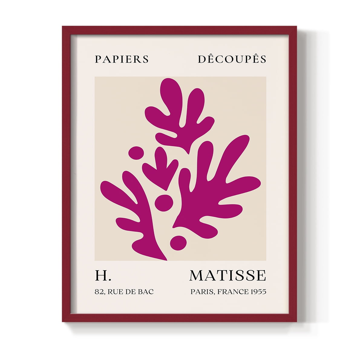 Matisse CLXIII Framed Print in Red Solid Wood 8 x 10 Framed Print