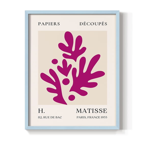 Matisse CLXIII Framed Print in Blue Solid Wood 8 x 10 Framed Print