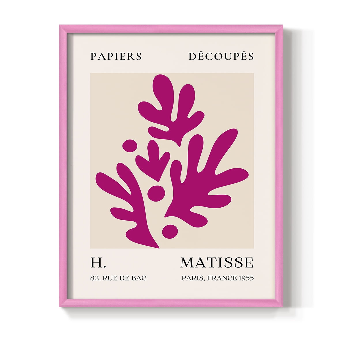 Matisse CLXIII Framed Print in Pink Solid Wood 8 x 10 Framed Print