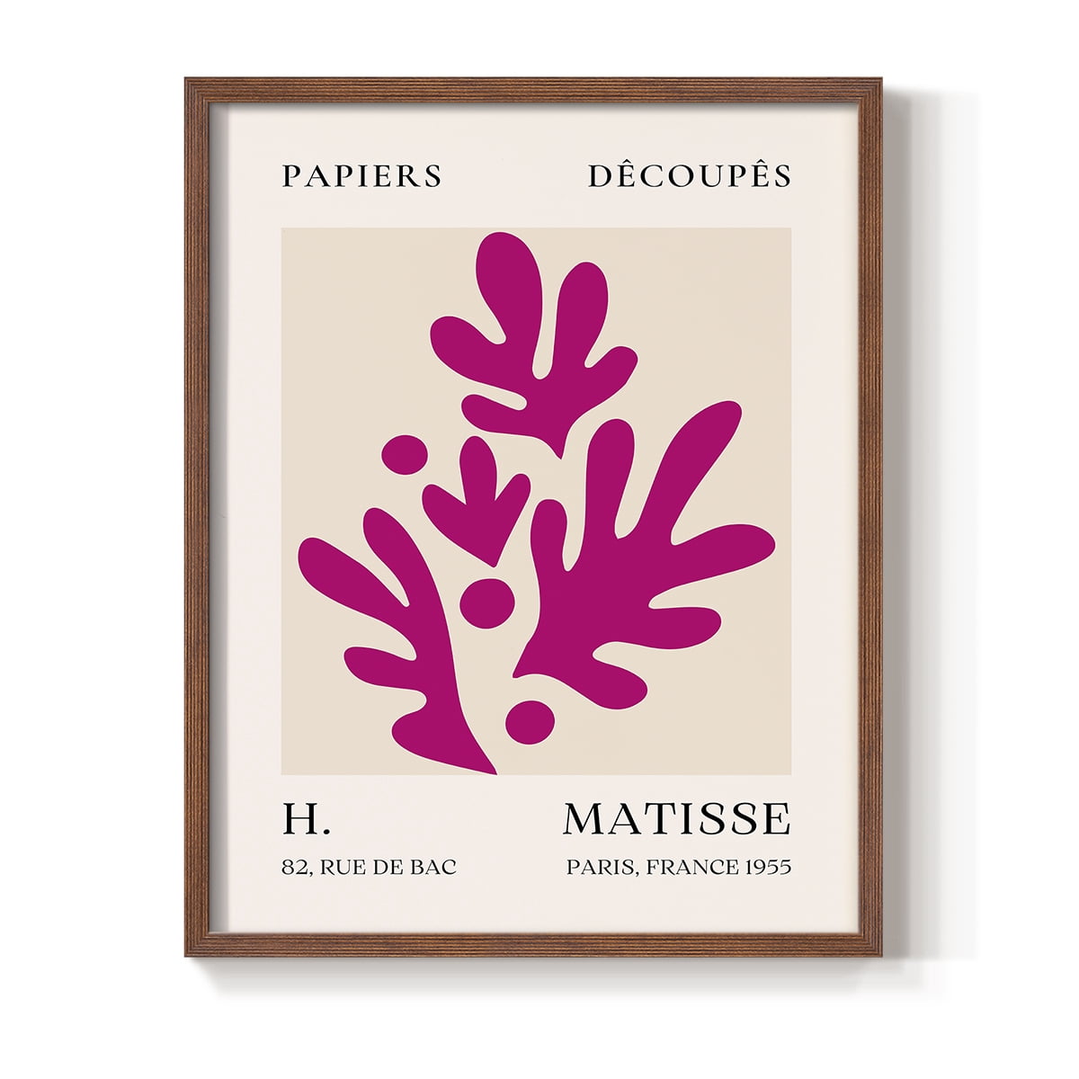 Matisse CLXIII Framed Print in Brown Solid Wood 8 x 10 Framed Print