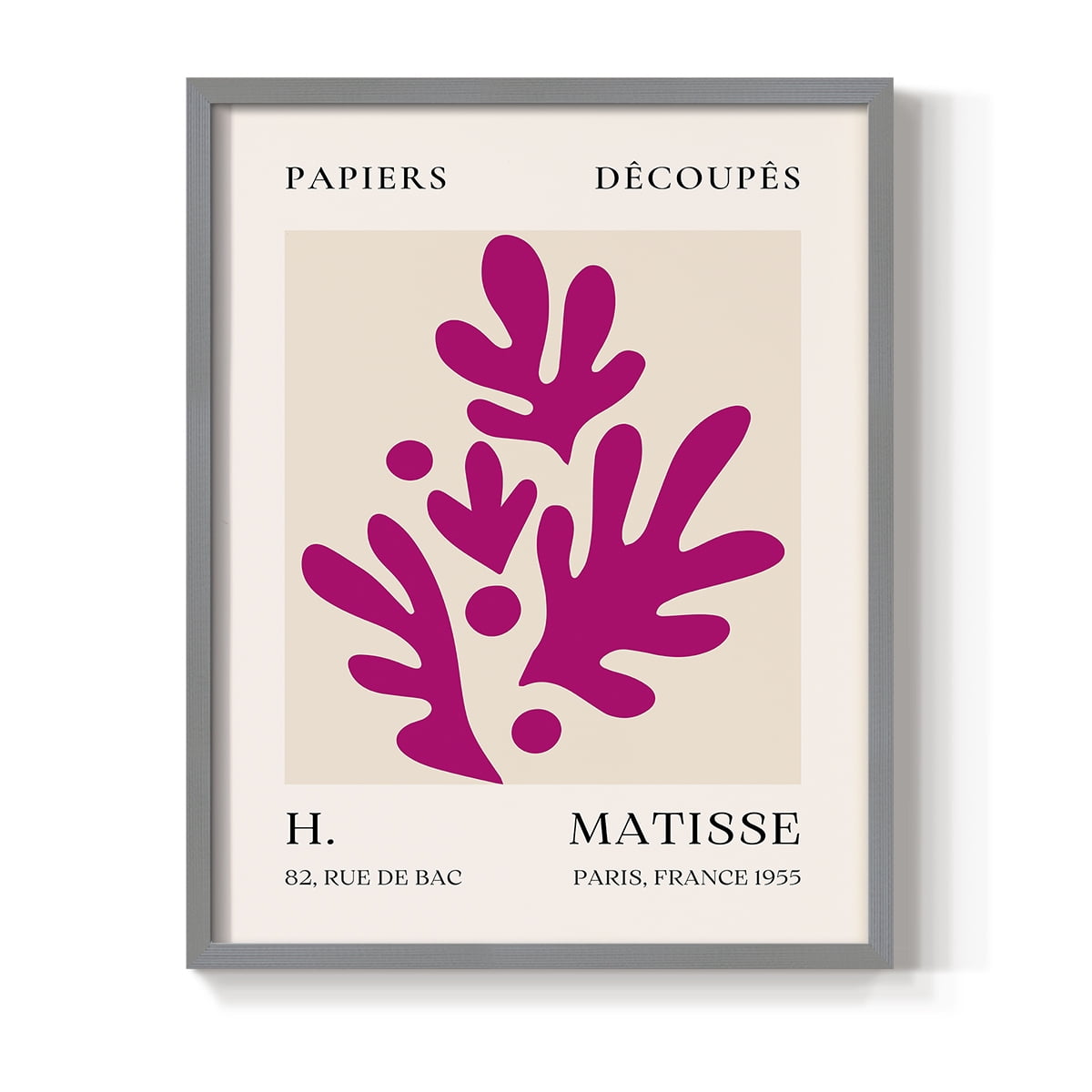 Matisse CLXIII Framed Print in Gray Solid Wood 8 x 10 Framed Print