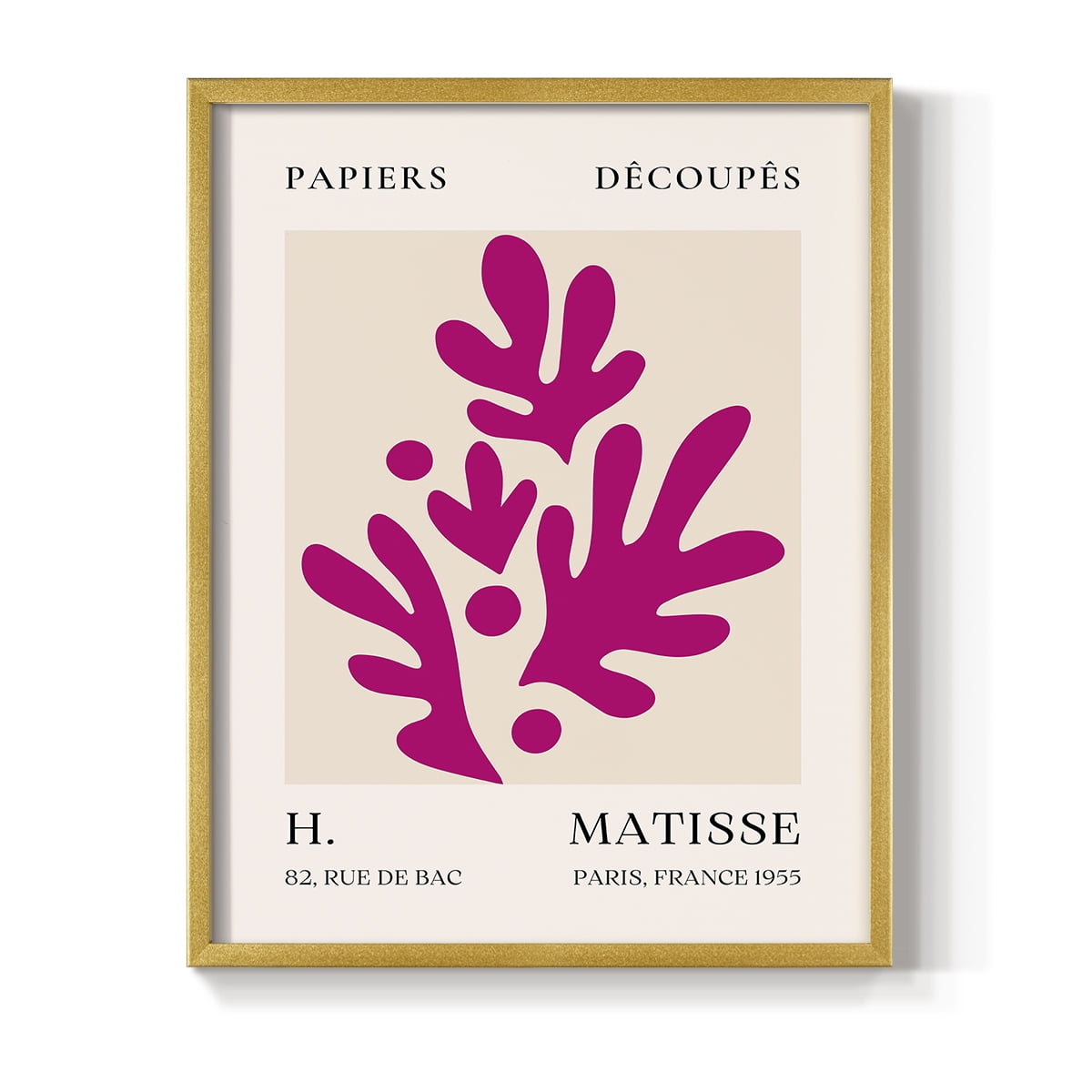 Matisse CLXIII Framed Print in Gold Solid Wood 8 x 10 Framed Print