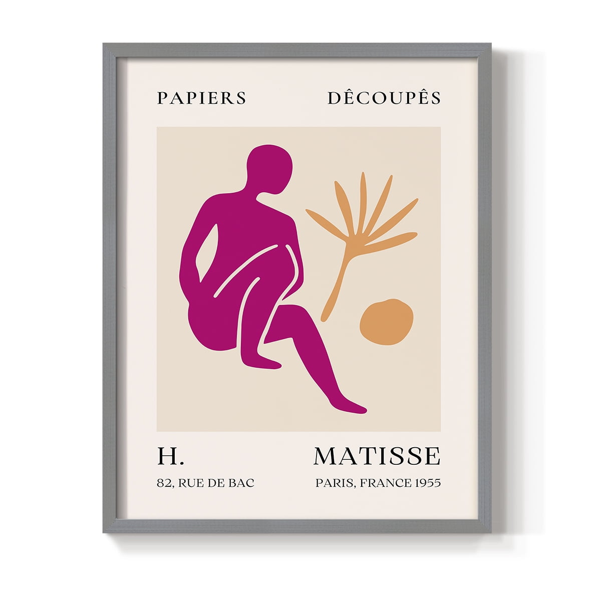 Matisse CLXIV Framed Print in Gray Solid Wood 11 x 14 Framed Print