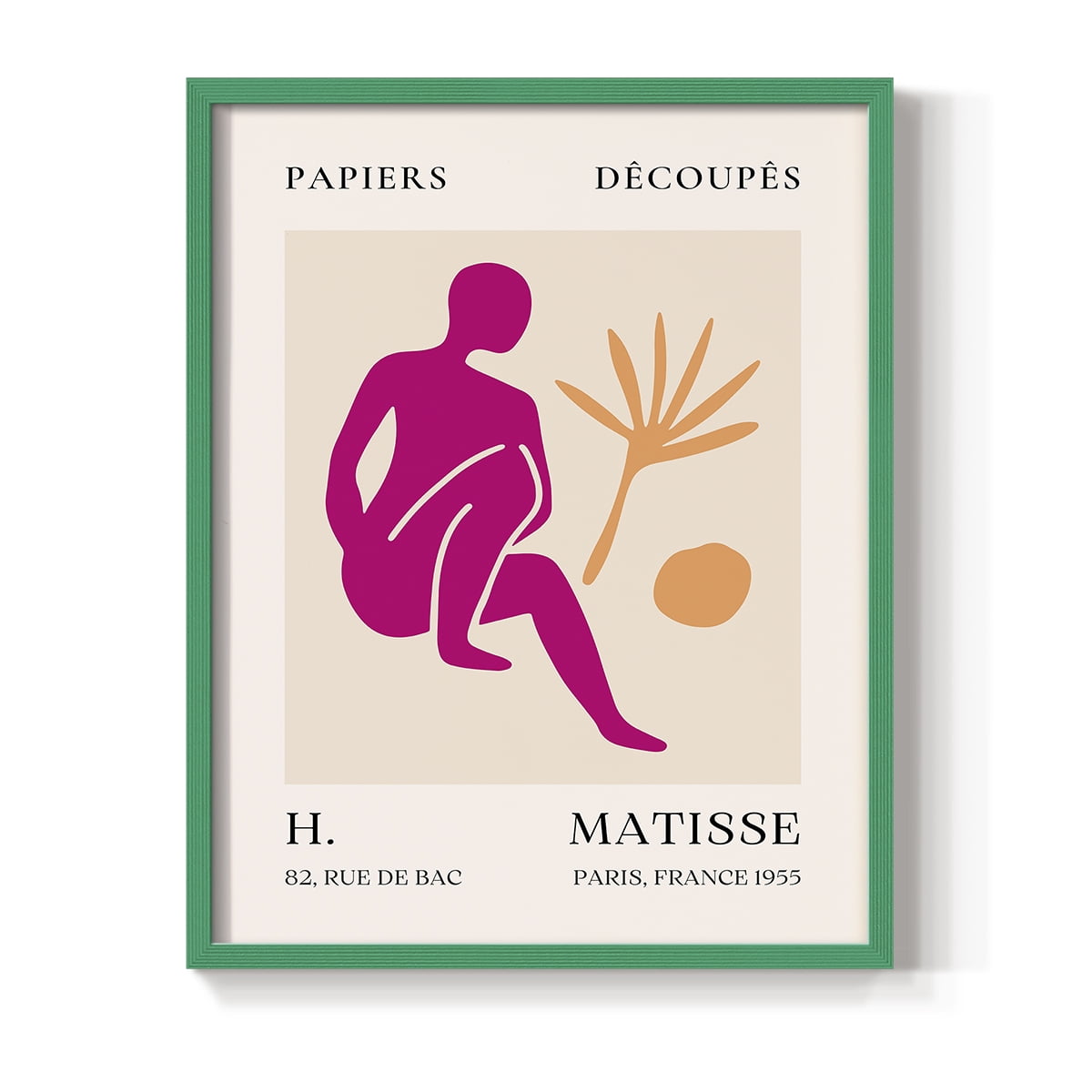 Matisse CLXIV Framed Print in Green Solid Wood 8 x 10 Framed Print